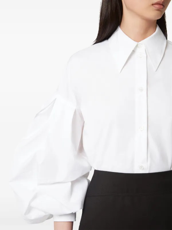 Nina Ricci cocoon-sleeve Shirt | White | FARFETCH IN 