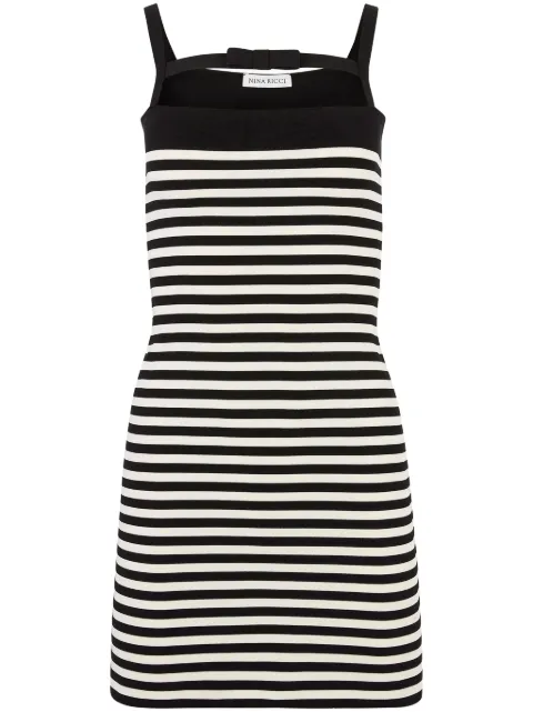 Nina Ricci stripe-pattern mini dress