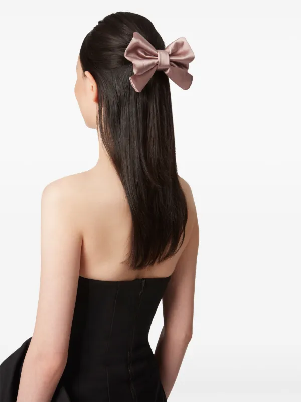 ヘアアクセサリー NINA RICCI Woman Hair accessory Pink 25PAA0151SAT009 U2785 Nina Ricci Bow silk-satin Hair Clip | Pink | FARFETCH GE