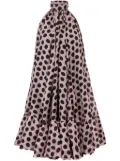Nina Ricci peplum-hem halterneck mini dress - Pink