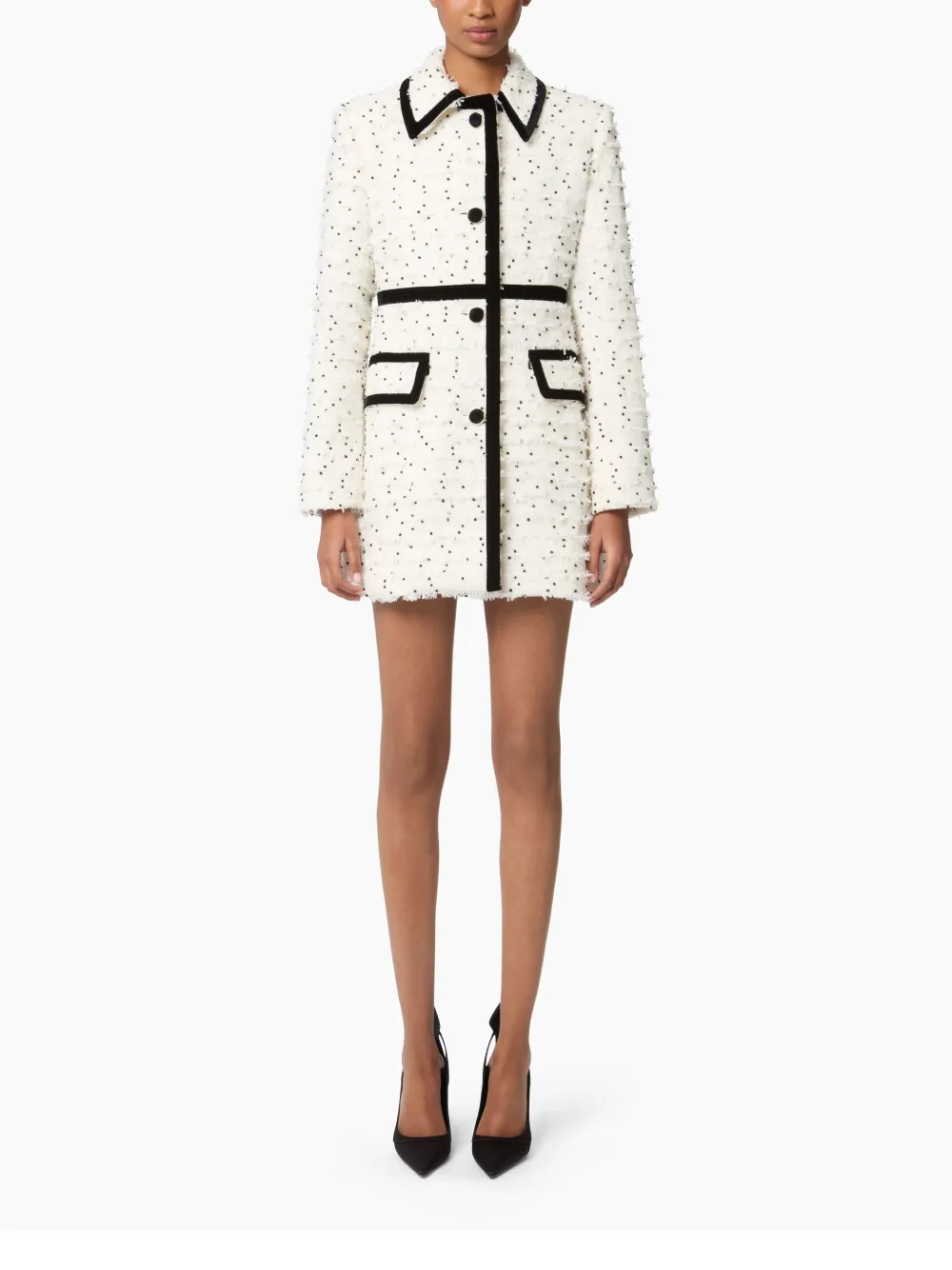 Nina Ricci Tweed jas Wit