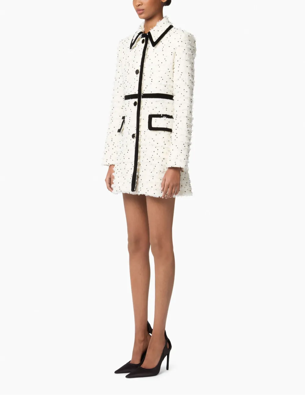 Nina Ricci Tweed jas Wit