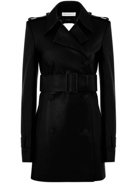 Nina Ricci Halter leather trench coat