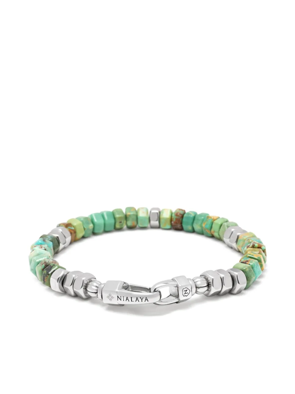 Nialaya Jewelry ヘキサゴン ビーズ ブレスレット - グリーン Nialaya Jewelry ヘキサゴン ビーズ ブレスレット - グリーン