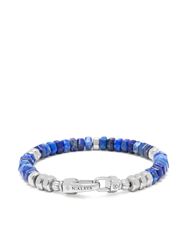 Nialaya Jewelry ラピスラズリ ビーズ ブレスレット | ブルー