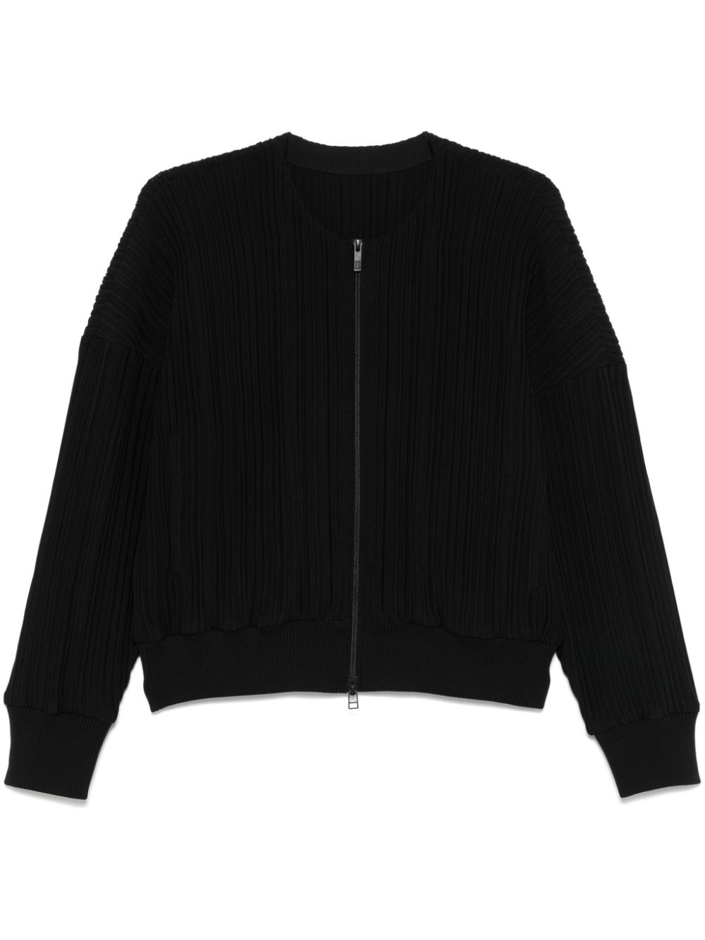 Pleats Please Issey Miyake Crepe Knit jacket – Black