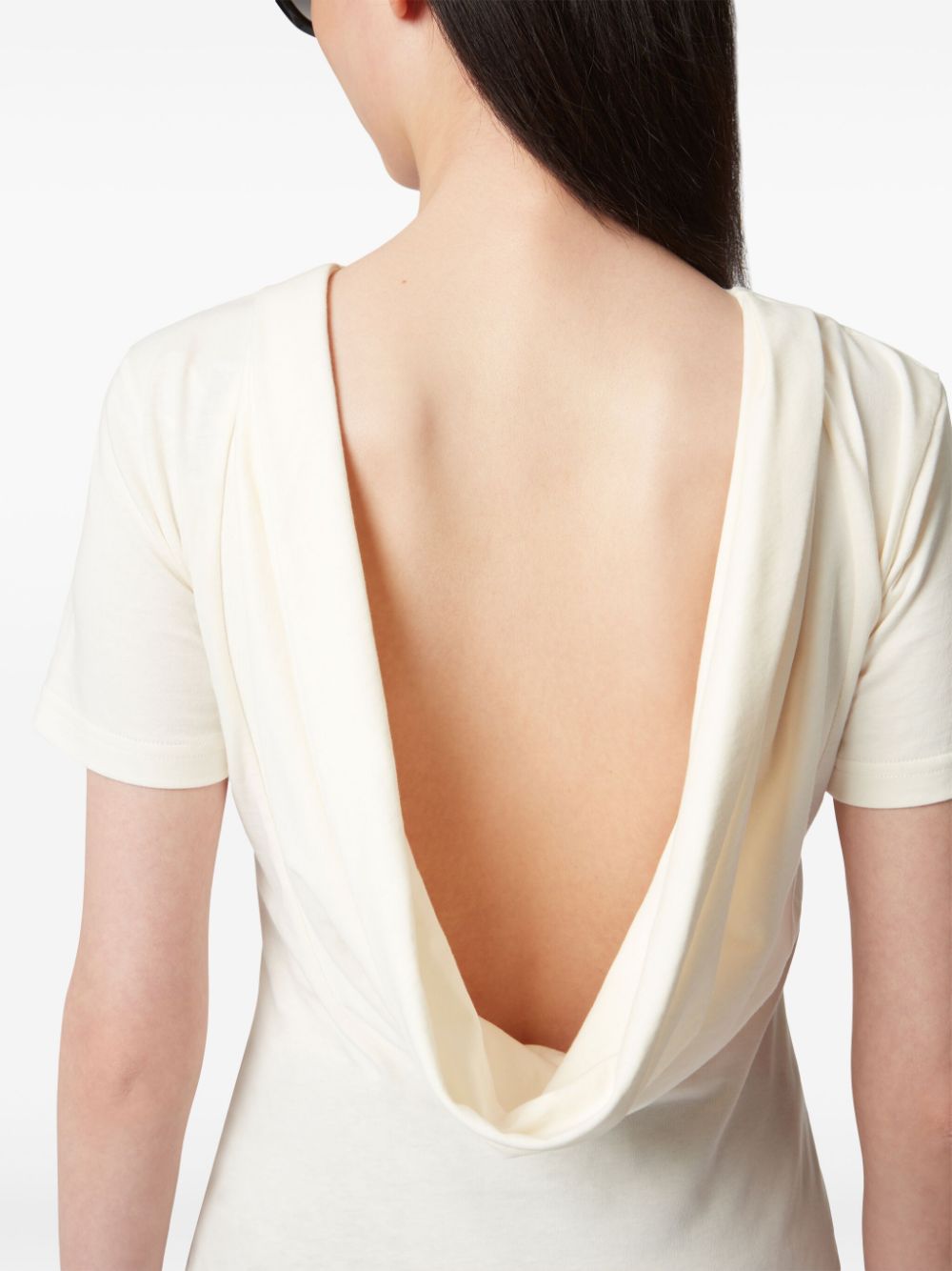 Nina Ricci plunging draped back T-shirt Women