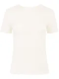 Nina Ricci plunging draped back T-shirt - Neutrals