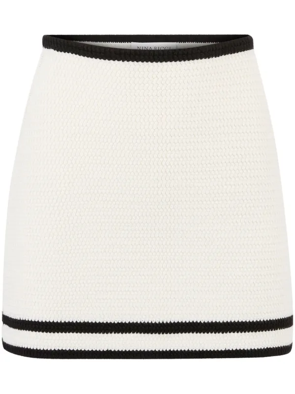 Nina Ricci Tweed Mini Skirt in White