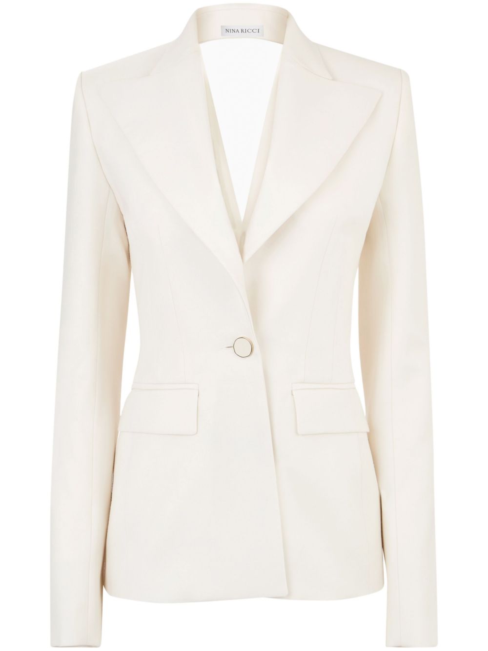 open draped back blazer