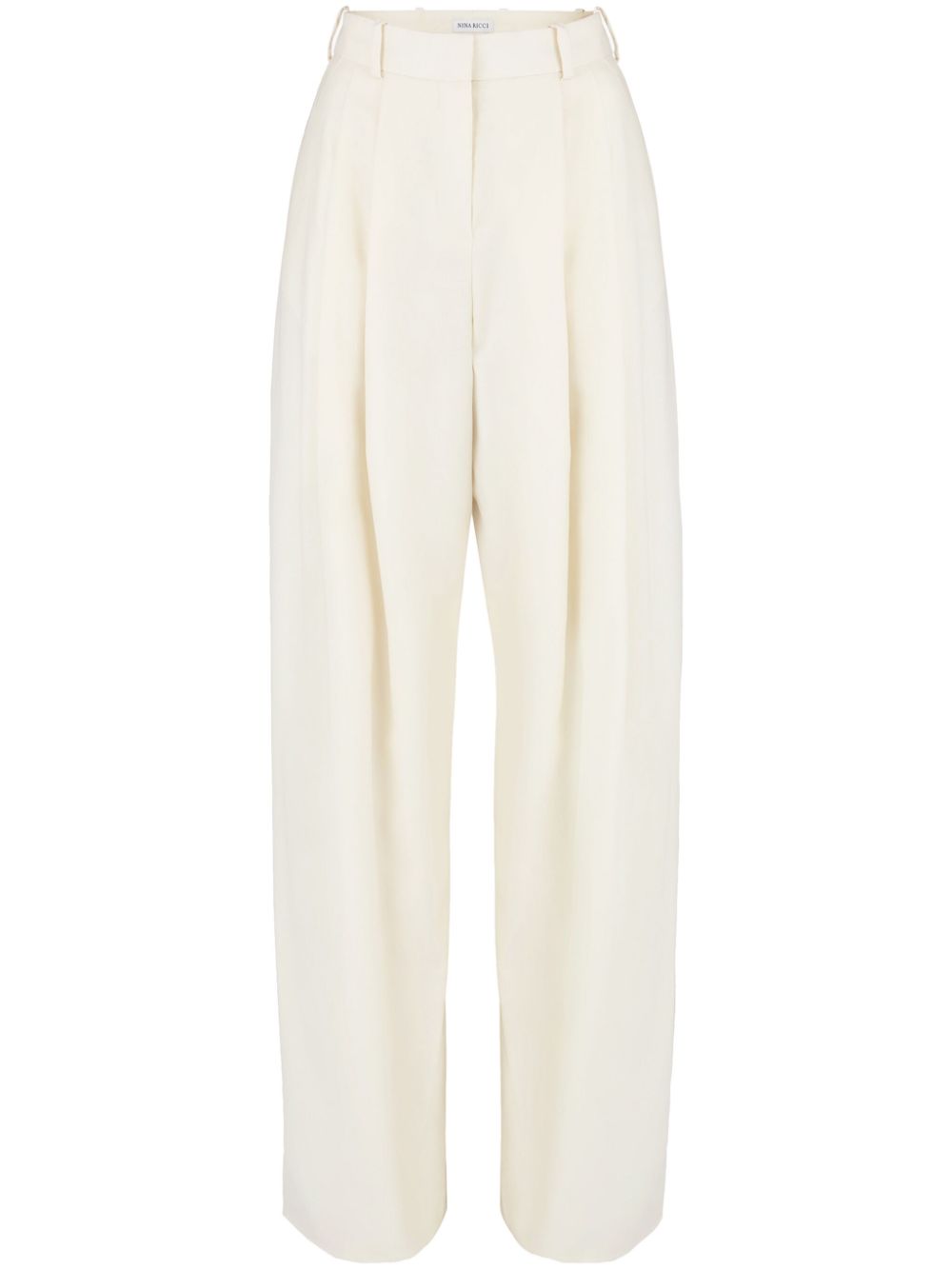 pleated wide-leg trousers