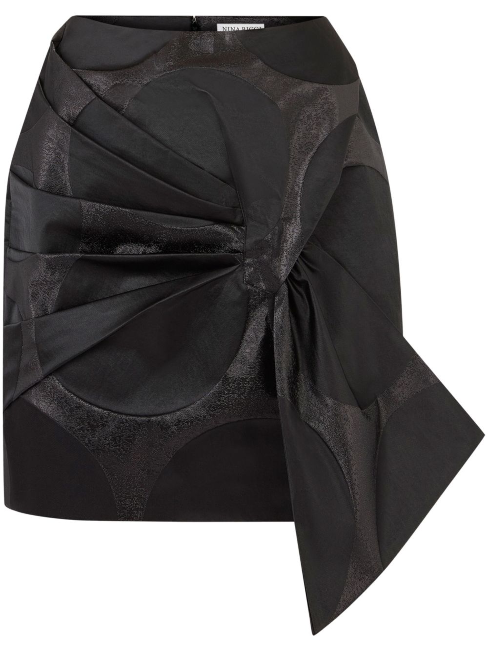 oversize bow-detail mini skirt