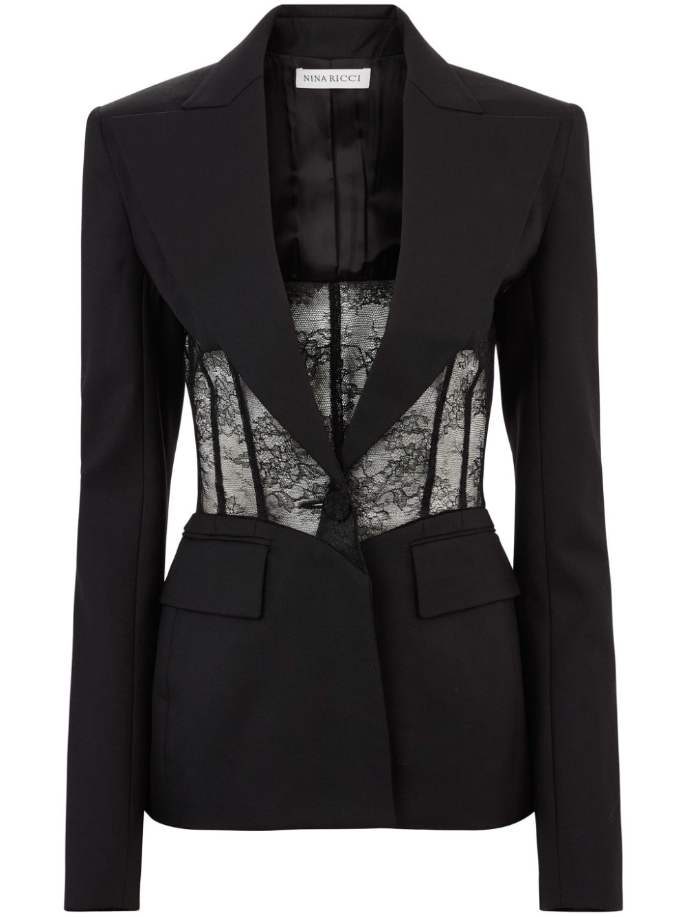 Nina Ricci lace-panel blazer Women