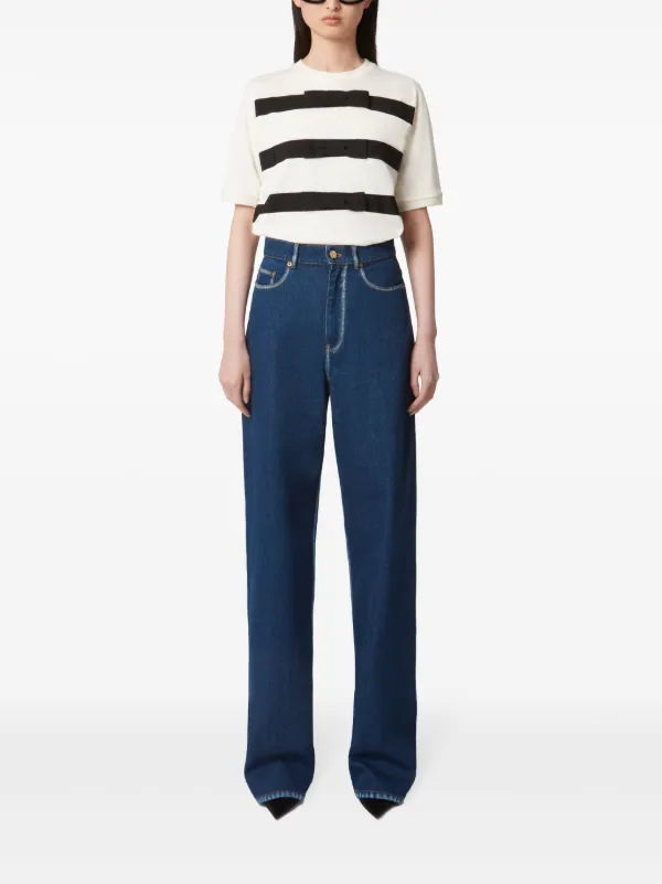 関税,送料無料 Nina Ricci リボンTシャツ Nina Ricci リボン Tシャツ | ブラック | FARFETCH JP