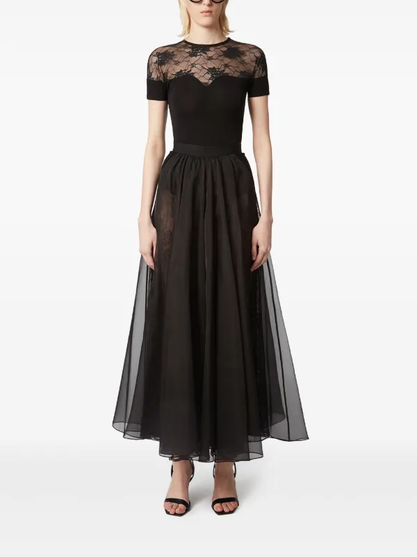 Nina Ricci>>ボリュームマキシスカート Nina Ricci マキシスカート | ブラック | FARFETCH JP
