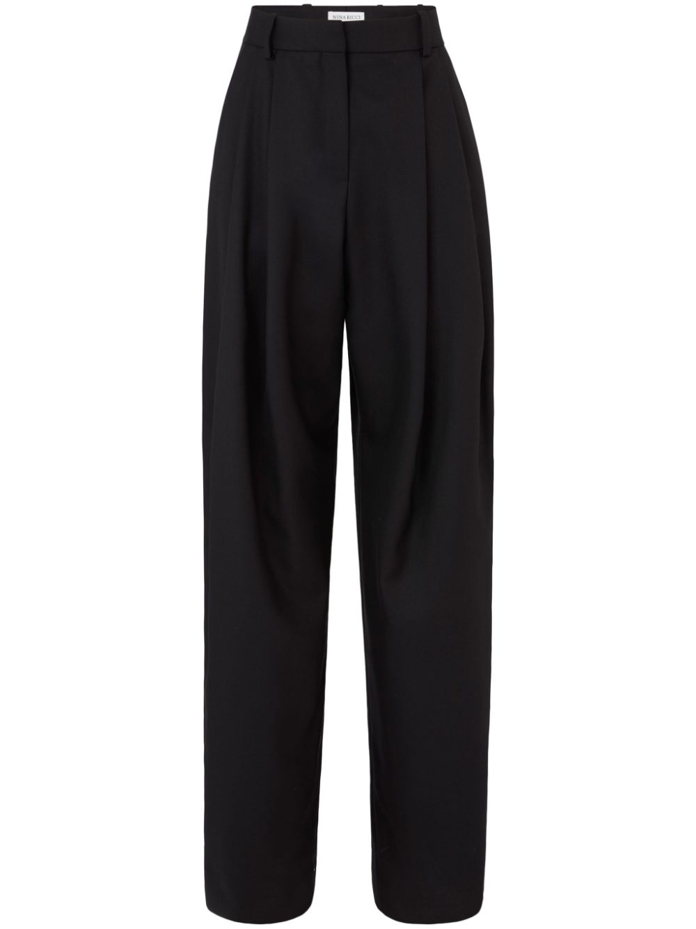 pleated wide-leg trousers