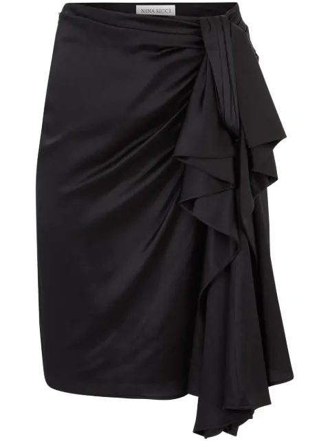 Nina Ricci asymmetric bow-detail skirt