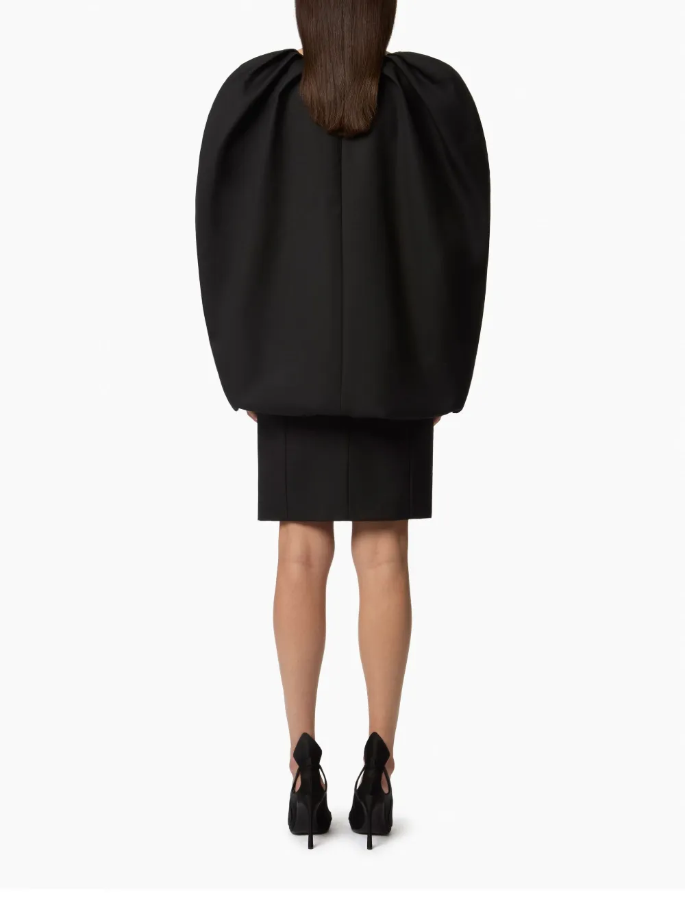 Nina Ricci Gabardine cape Zwart