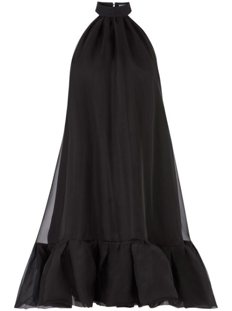 Nina Ricci peplum-hem halterneck mini dress 