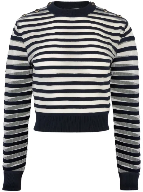 Nina Ricci transparent striped sweatshirt