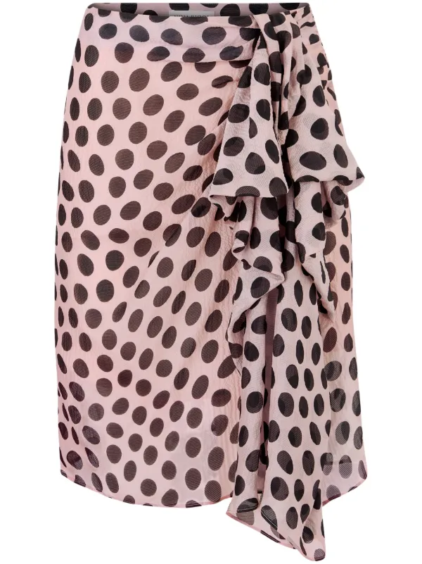 Nina Ricci Asymmetric Bow Skirt in Pink