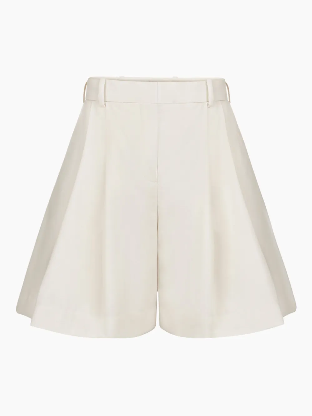 Nina Ricci High Waist Pleated Shorts In Neutrals
