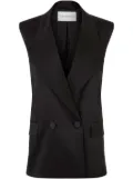 Nina Ricci double-breasted satin blazer - Black