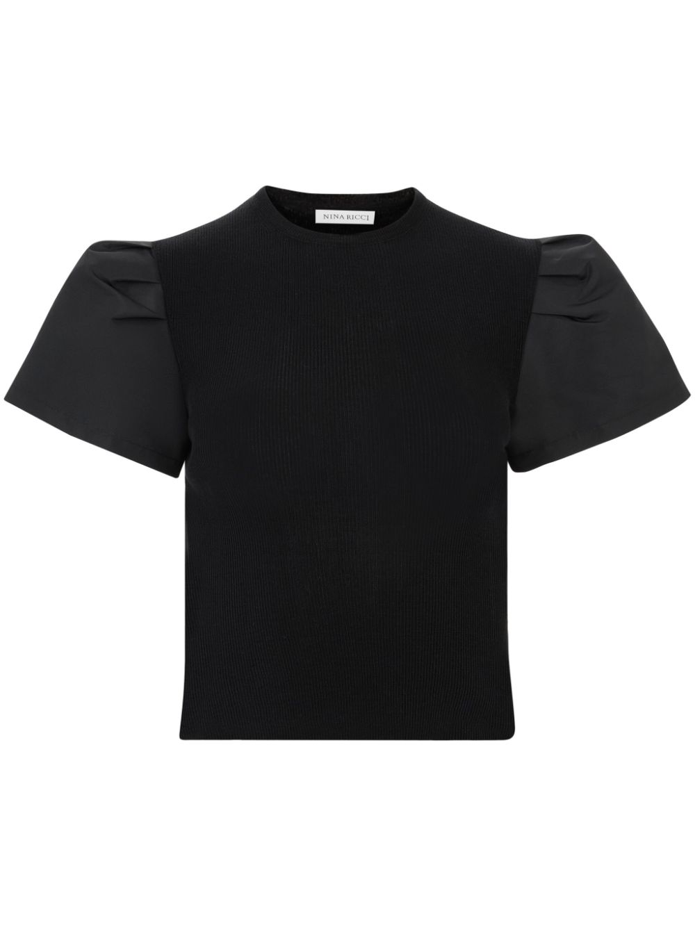 puff-sleeve T-shirt