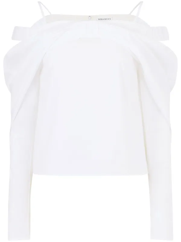 Nina Ricci Off-shoulder Blouse in White