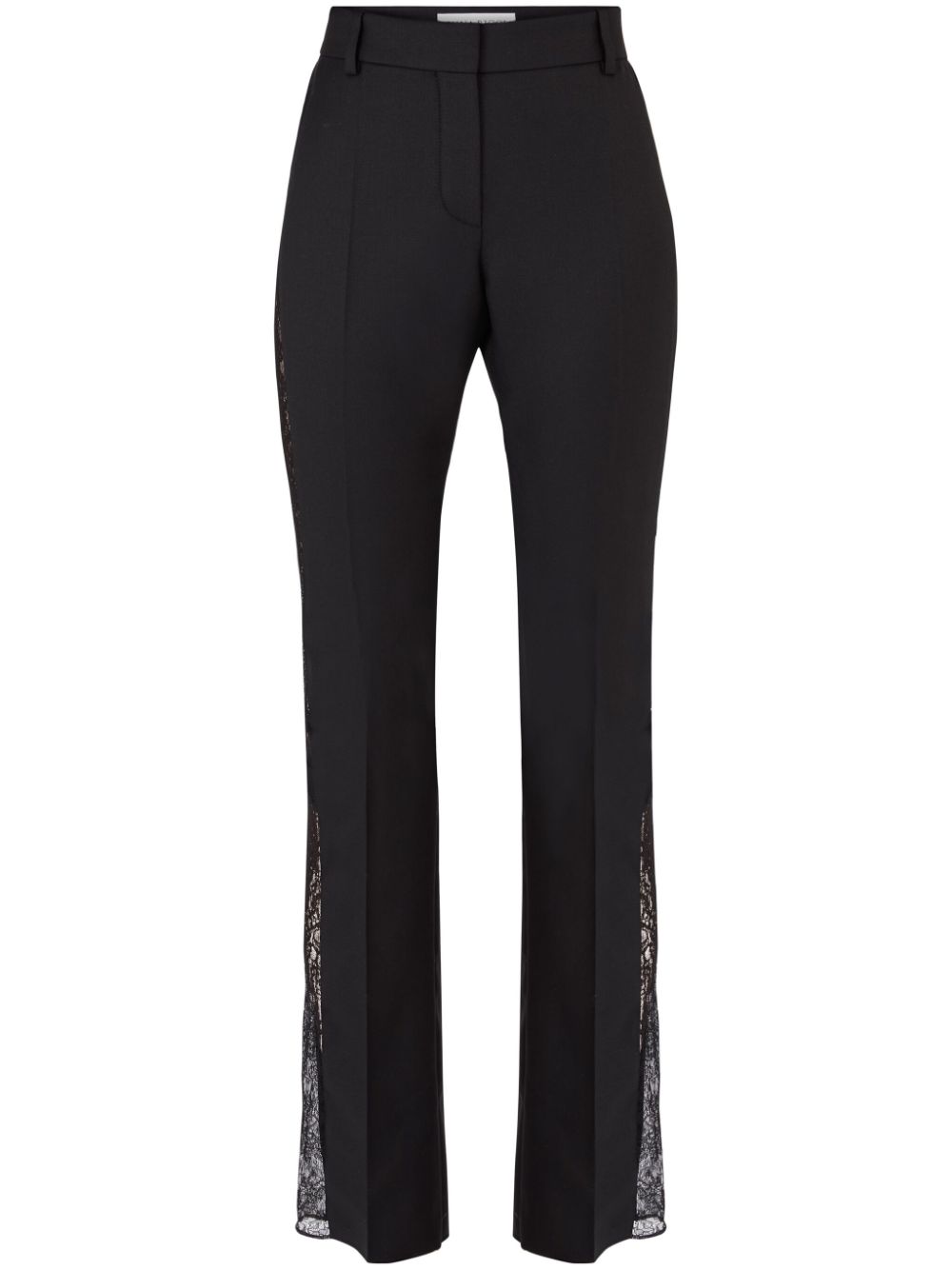 Nina Ricci lace-detail straight-leg trousers - Black