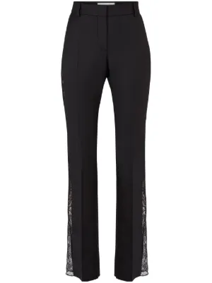 Nina Ricci>>レーストリムのウールストレートパンツ Nina Ricci ウィメンズ ストレートパンツ通販 - FARFETCH