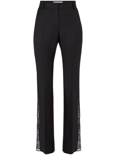 Nina Ricci lace-detail straight-leg trousers