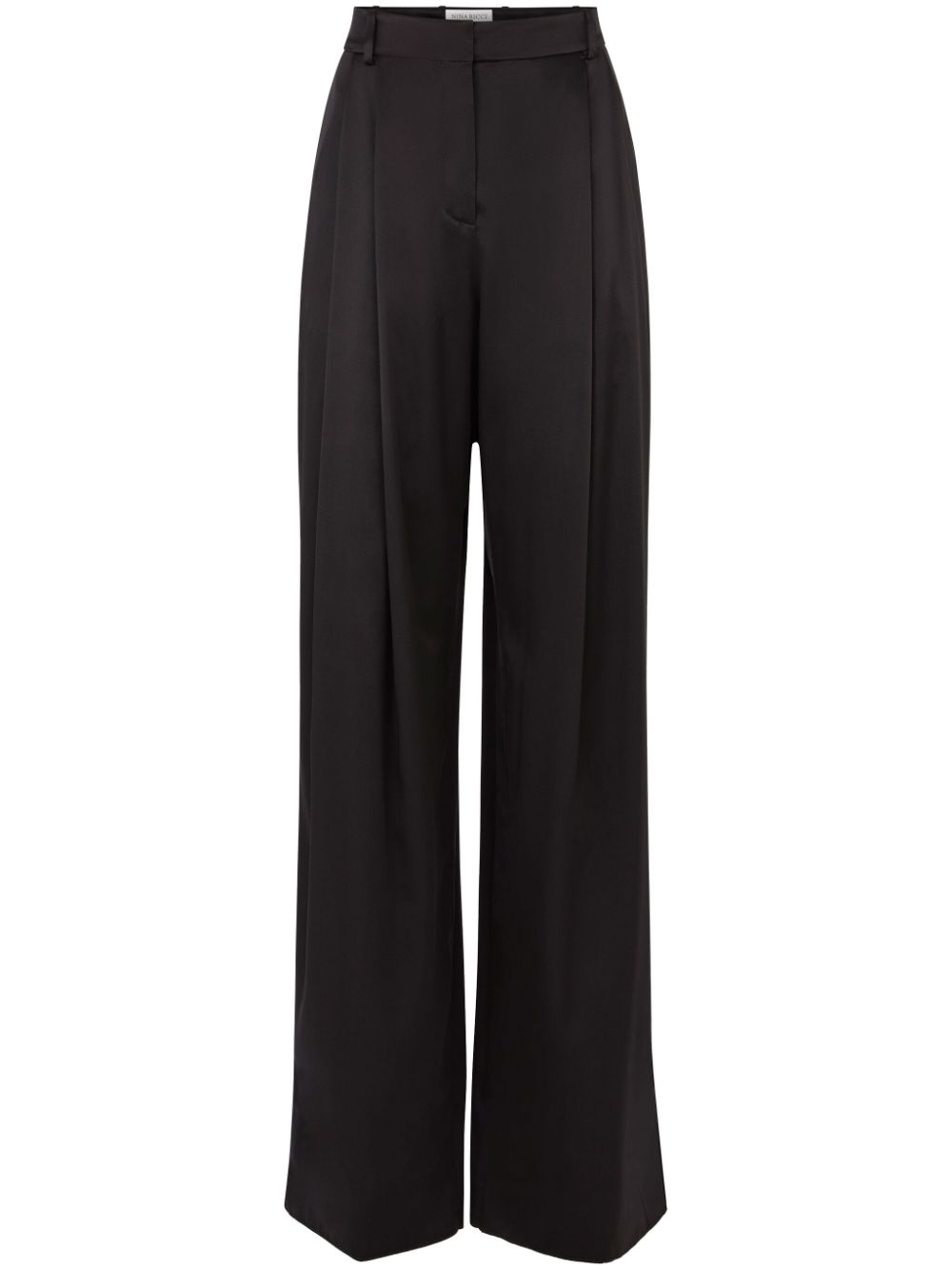 pleated wide-leg trousers