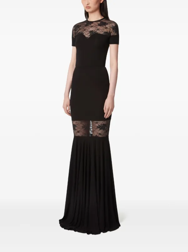Nina Ricci lace-panel Maxi Skirt | Black | FARFETCH