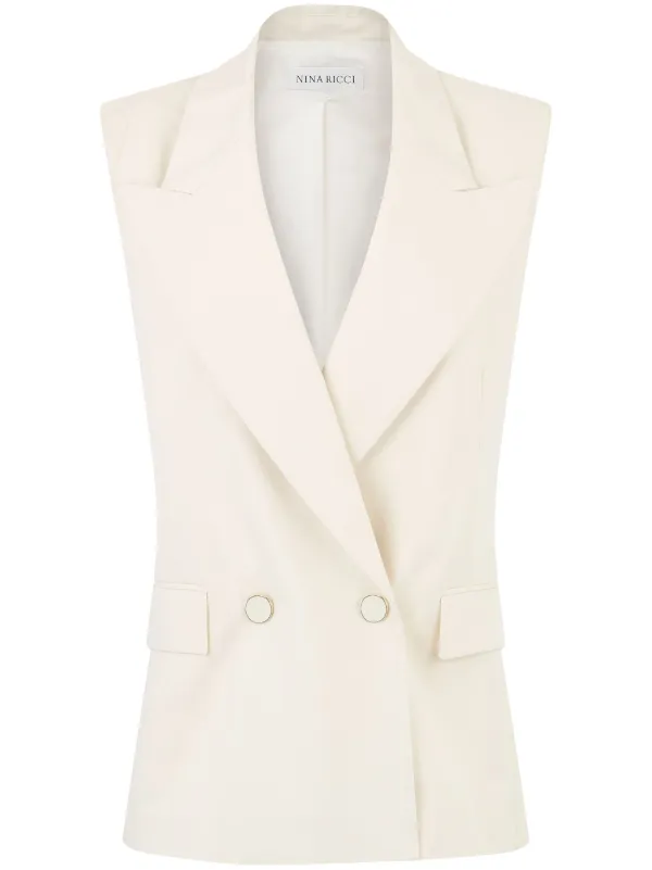 Nina Ricci Double-breasted Waistcoat in Neutrals