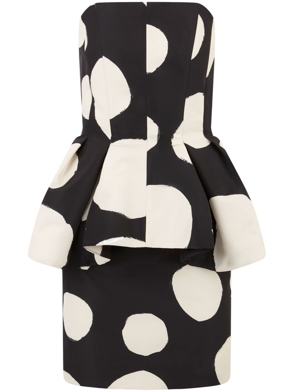 Nina Ricci Midi-jurk met peplum taille Zwart