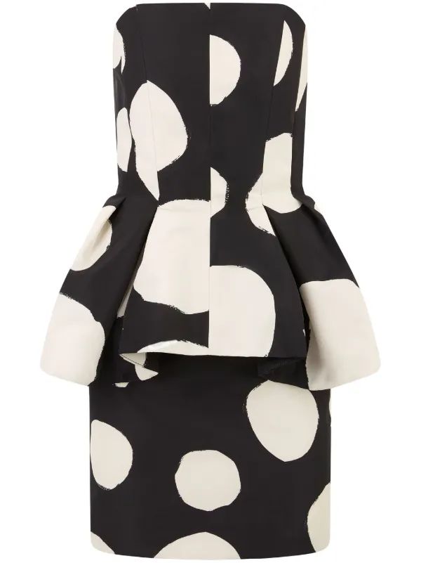 Nina Ricci Peplum-waist Mini Dress in Black