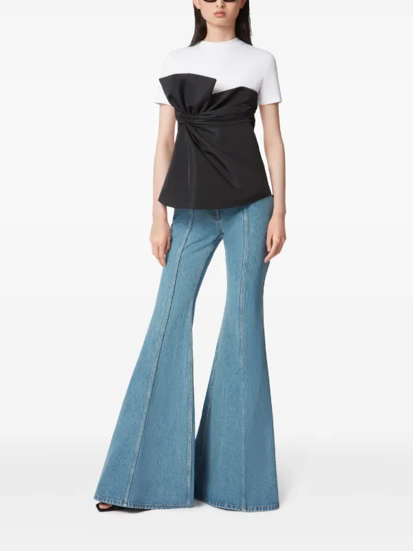 パンツ NINA RICCI DENIM FLARED PANTS Nina Ricci High-rise flared jeans Nina Ricci