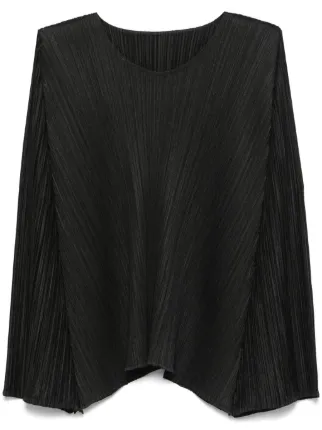 【最終値下】Recycle Organdy Pleats Top / Black Basics-Tunic-Top-in-Black-by-