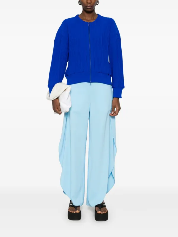 ジャケット・アウター PLEATS PLEASE ISSEY MIYAKE CREPE KNIT Pleats Please Issey Miyake Crepe Knit Jacket | Blue | FARFETCH