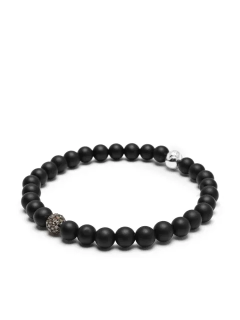 Nialaya Jewelry pulsera con diamantes y ónix