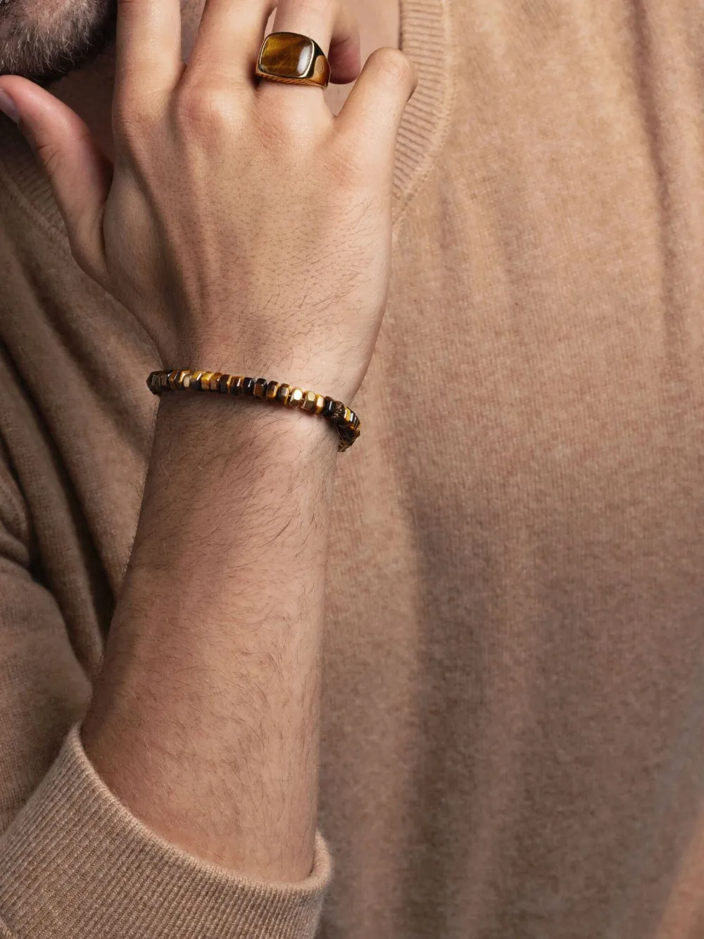 Nialaya Jewelry Tiger Eye Bracelet In Brown