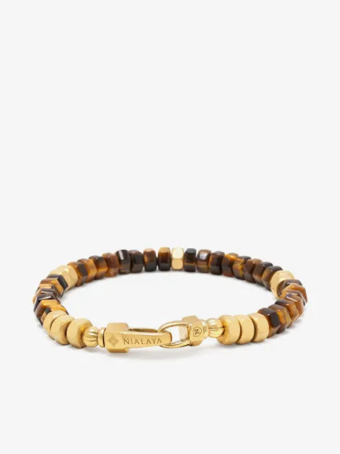 Nialaya Jewelry Armband met tijgeroog