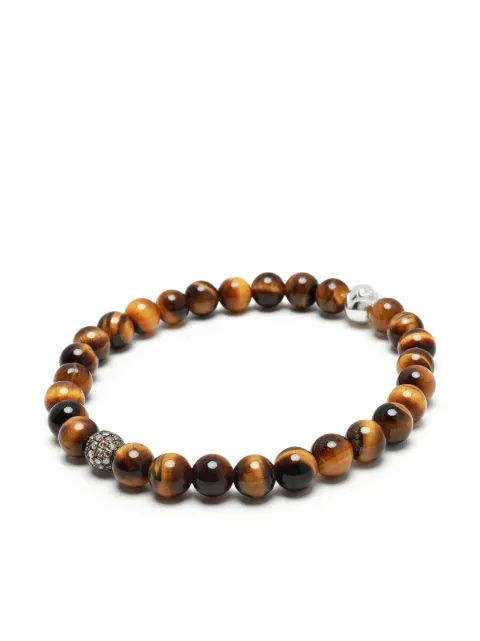 Nialaya Jewelry pulsera con ojo de tigre y diamante