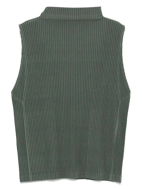 Homme Plissé Issey Miyake Mc October Vest | Green | FARFETCH
