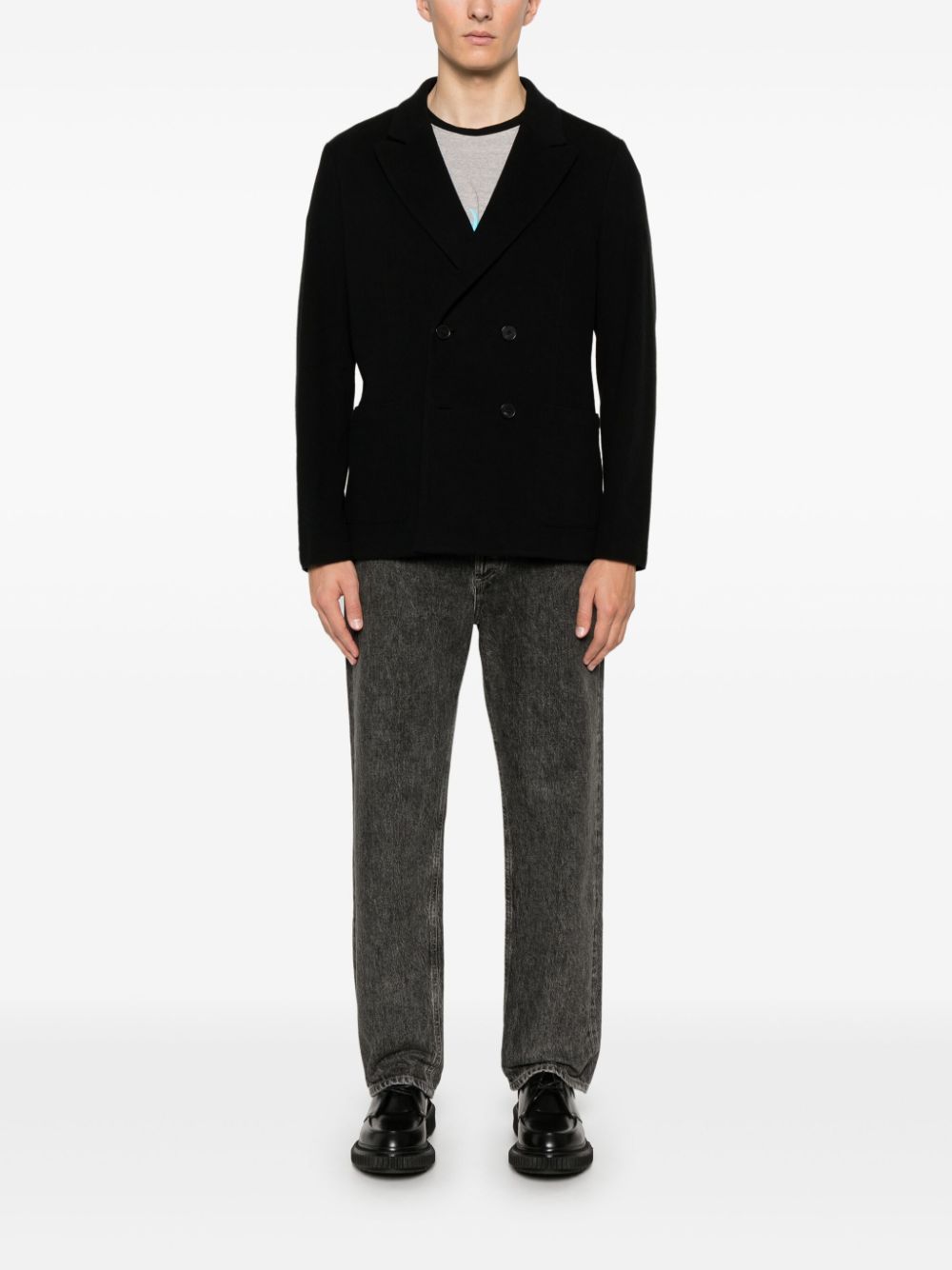 Harris Wharf London Blazer met puntige revers - Zwart