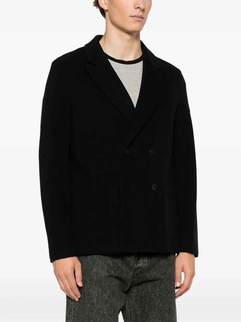Harris Wharf London Blazer met puntige revers Zwart