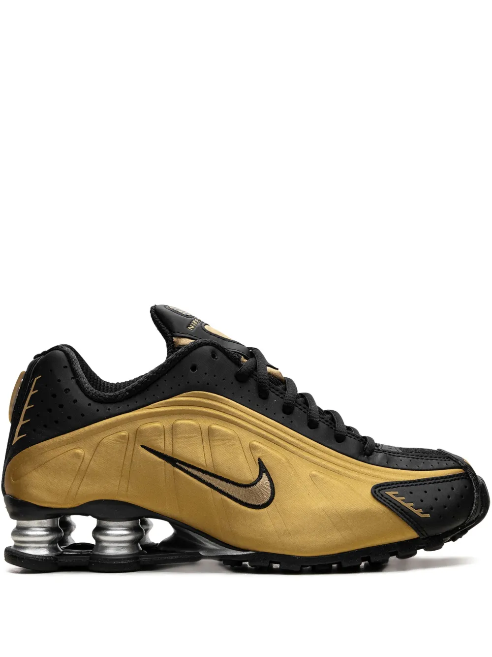 Nike Shox R4 "Black Metallic Gold" sneakers