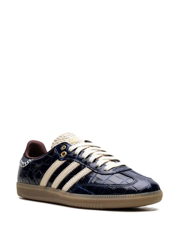 Adidas x Wales Bonner 'Samba OG Navy Croc' スニーカー