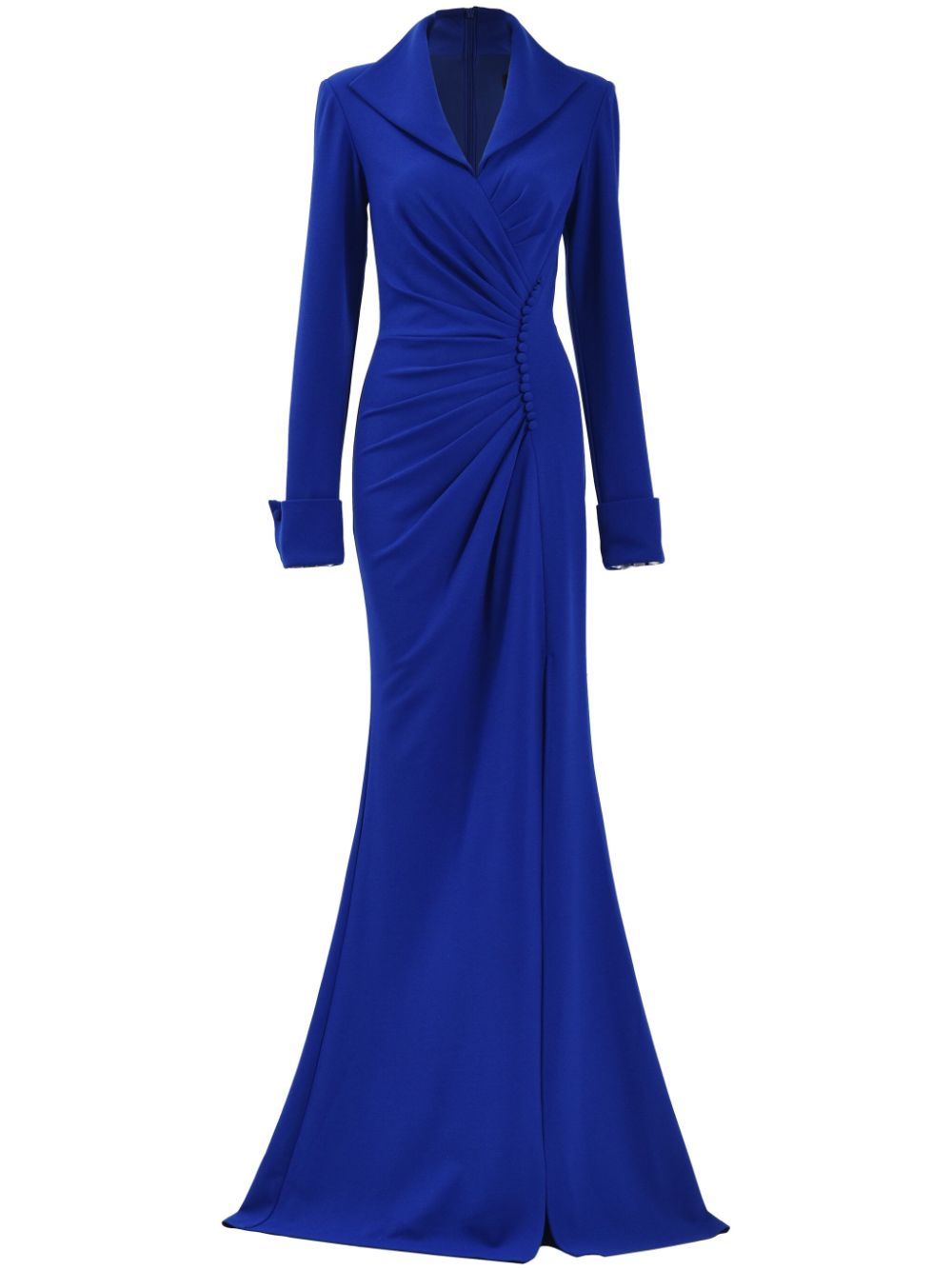 Tadashi Shoji Jerico Ruched French Cuff gown - Blue